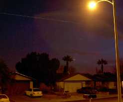 STS-107 reentry trail over Las Vegas.  Copyright 2003 by Vic Panegasser.