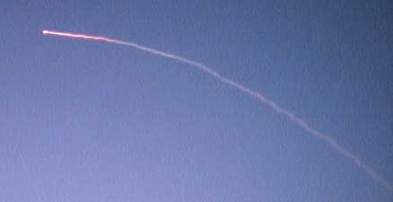 Second stage burn, some rainbow effect (by Ron Rhrenbacher)