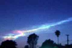 Ron Röhrenbacher's photo of the Minuteman's rainbow exhaust trail