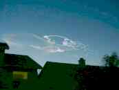 NMD target launcher's exhaust trail, copyright 2002 by William Tasca