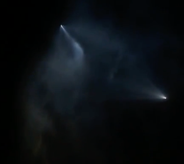 First and 2nd stage burning away from each other