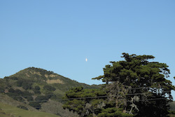 Falcon 9 just over the hill